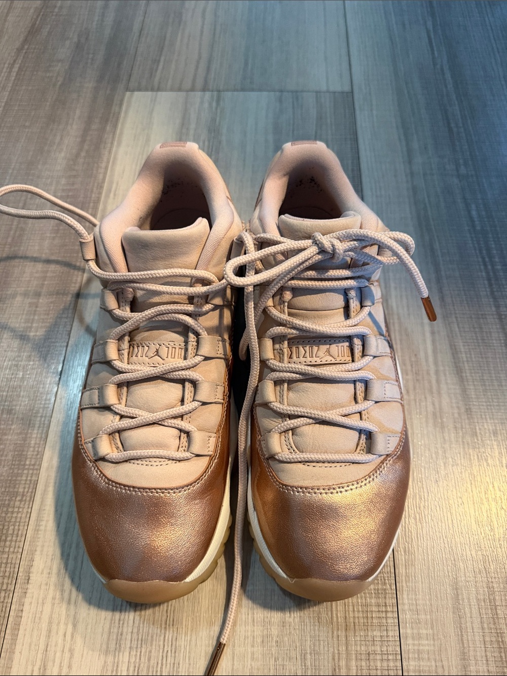 Jordan Women's Rose Gold and Blush Low-Top Sneakers